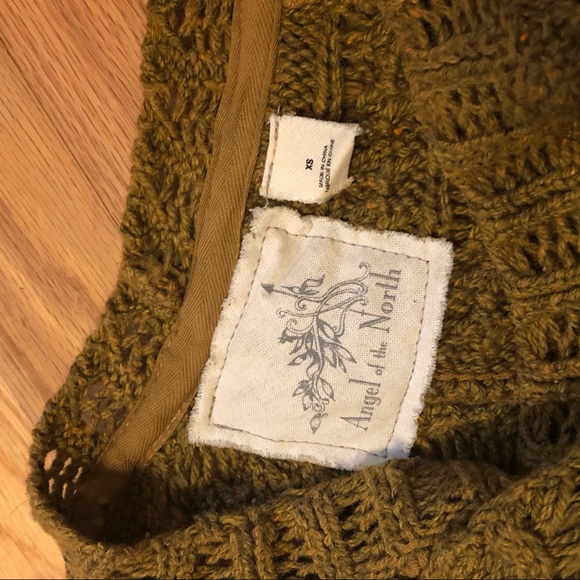 Anthropologie Curved Cable Poncho Sweater - Picture 9 of 10